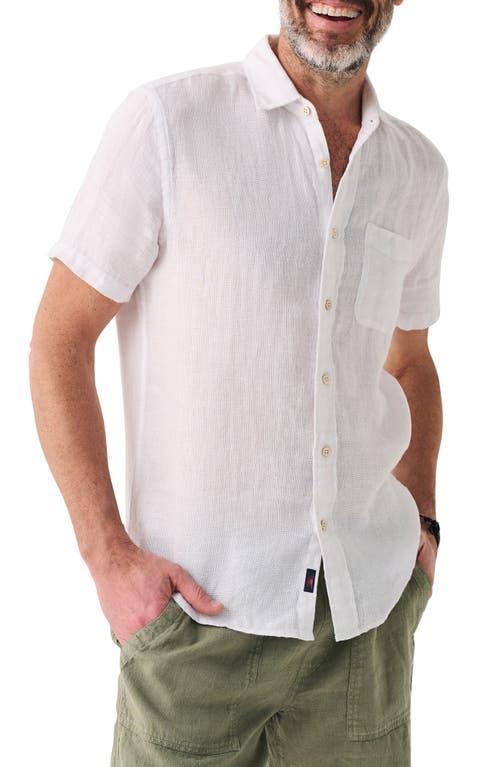 Faherty Mens Laguna Short Sleeve Linen Button-Up Shirt Product Image