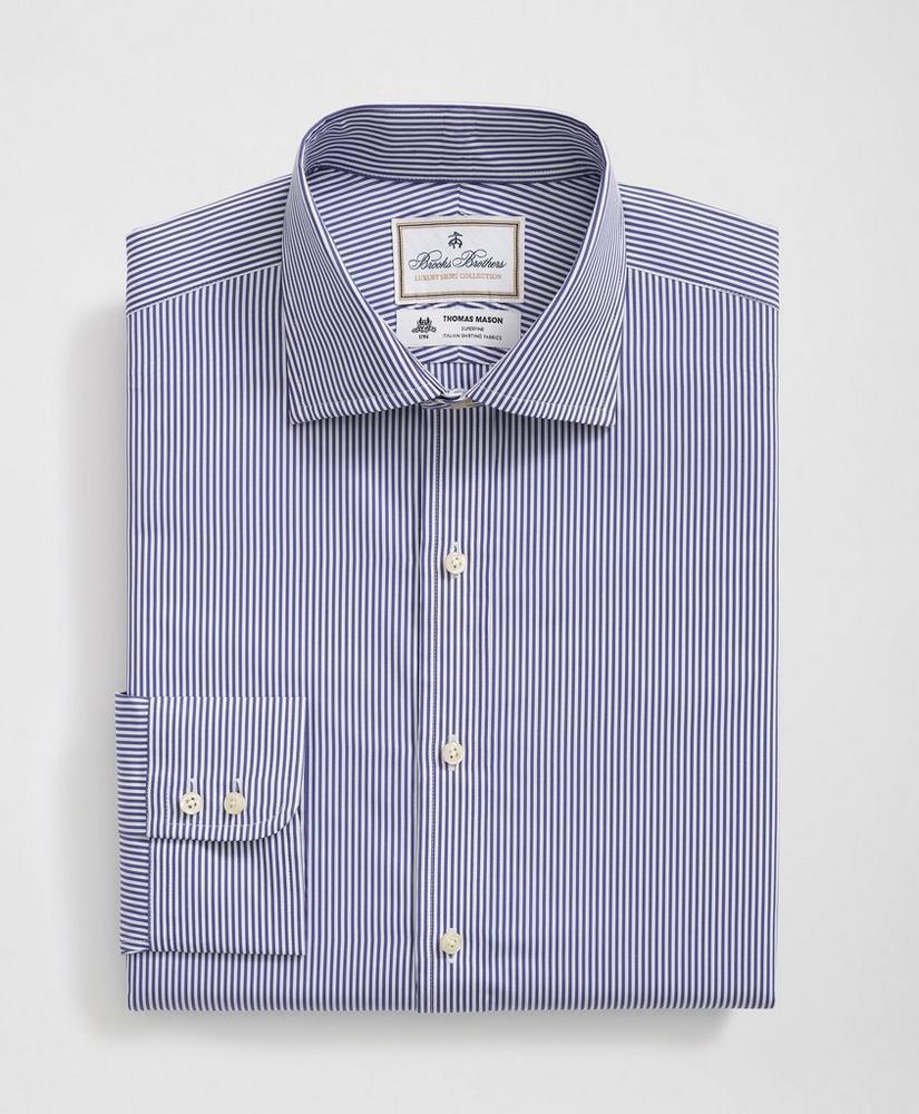 Brooks Brothers X Thomas Mason® Cotton English Collar, Striped Dress Shirt Product Image