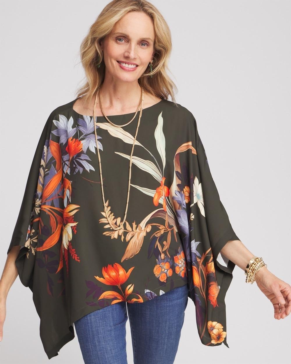 Autumn Floral Poncho Product Image