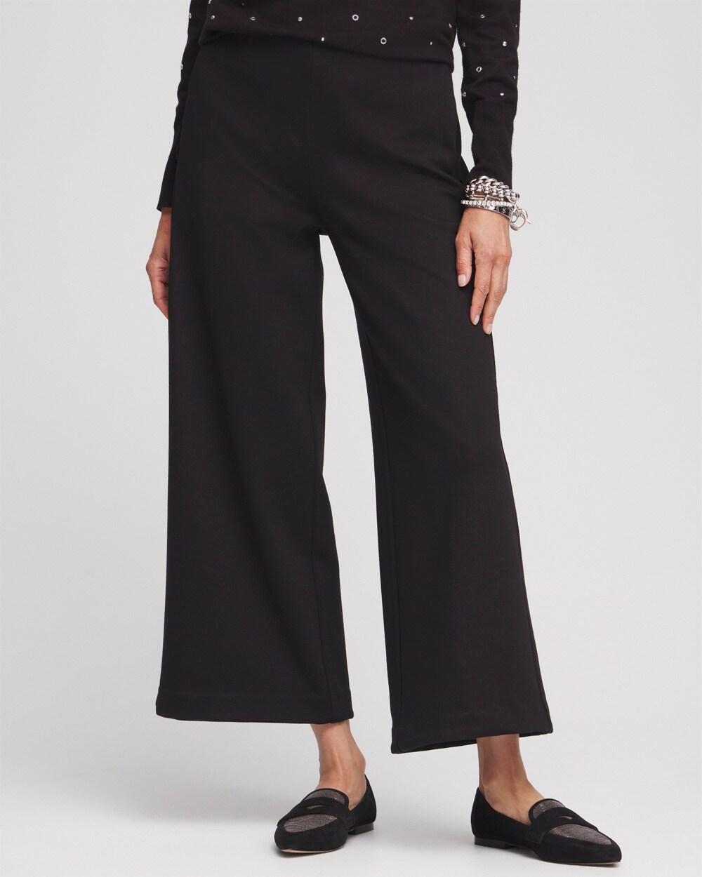 Women's Juliet Ponte Wide Leg Cropped Pants Product Image