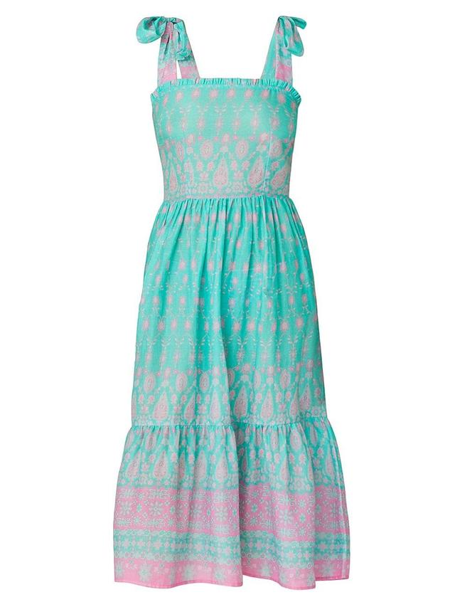 Remy Paisley Cotton Midi-Dress Product Image