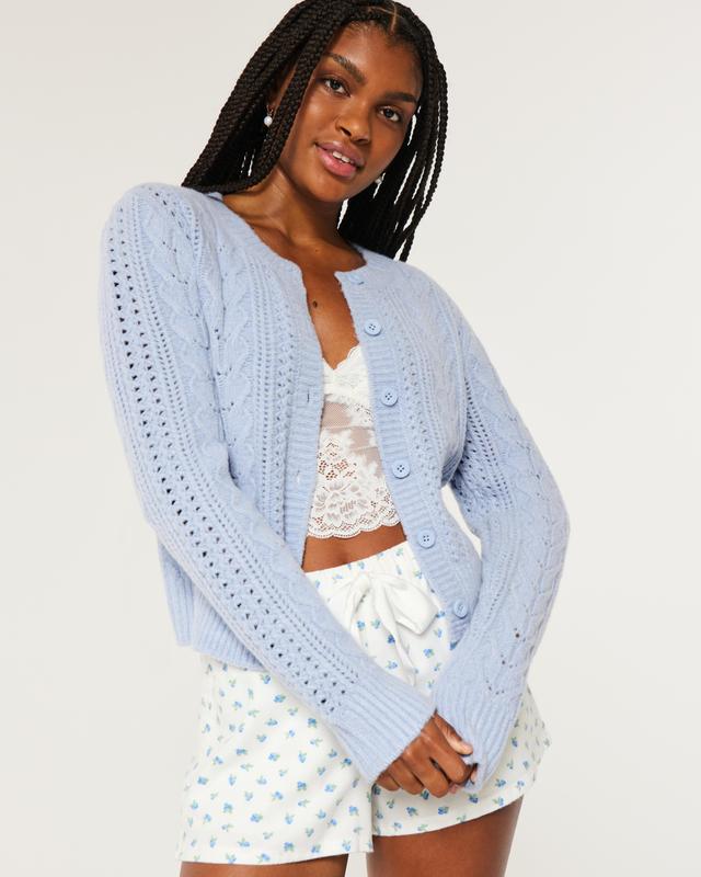 Hollister Comfy Cloud Cable-Knit Cardigan Product Image