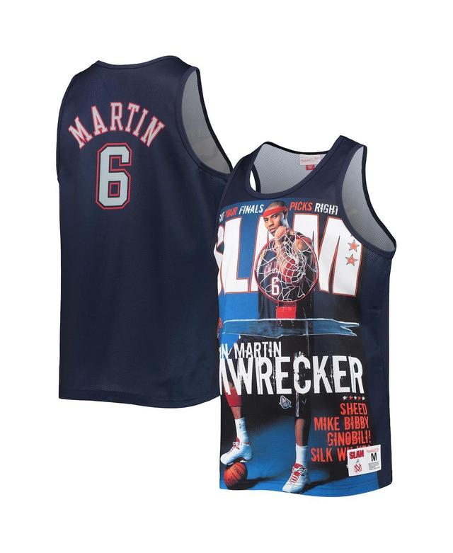 Mens Mitchell & Ness Kenyon Martin Navy New Jersey Nets Slam Player Tank Top - Navy Product Image