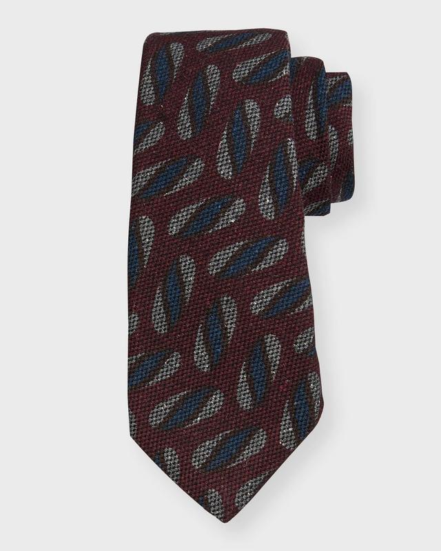 Mens Oval-Print Silk Tie Product Image