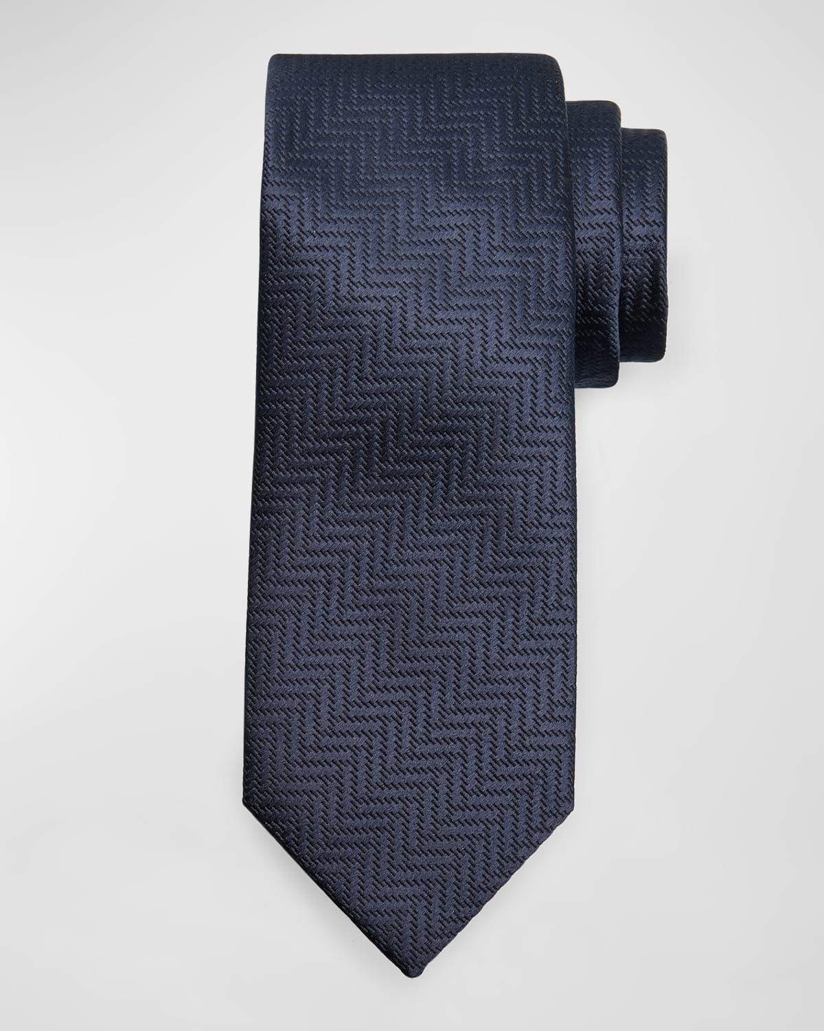 Men's Mulberry Silk Chevron Tie Product Image