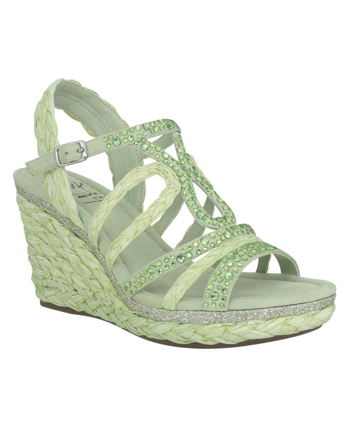 Impo Womens Omalia Raffia Platform Wedge Sandals Product Image