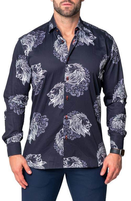 Mens Fibonacci Lionpaisley Button-Front Shirt Product Image