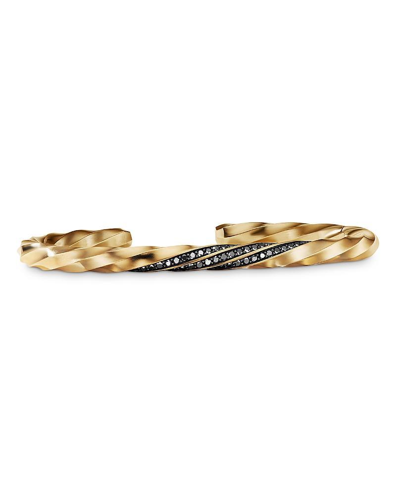 Mens 18k Gold Cable Edge Cuff Bracelet Product Image