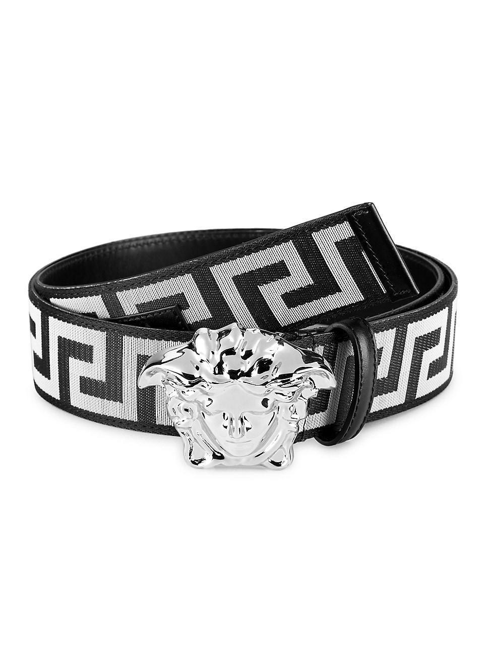 Mens Tonal Medusa/Greek Key Web Belt Product Image