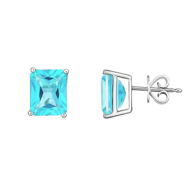 Sterling Silver Paraiba Mystic Topaz Earrings, Womens Product Image