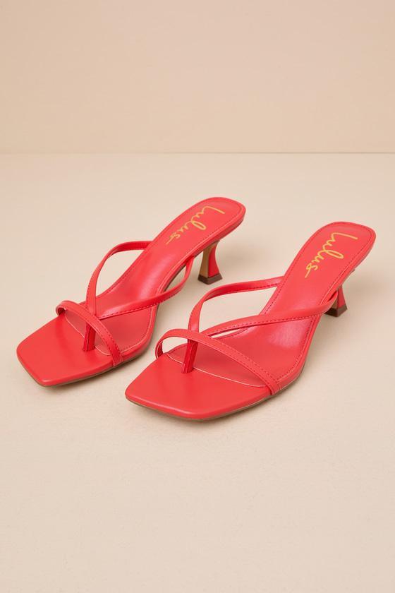 Jayson Cherry Kitten Heel Strappy Thong Sandals Product Image