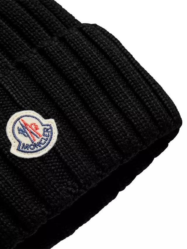 Wool Ribbed Knit Logo Beanie Product Image