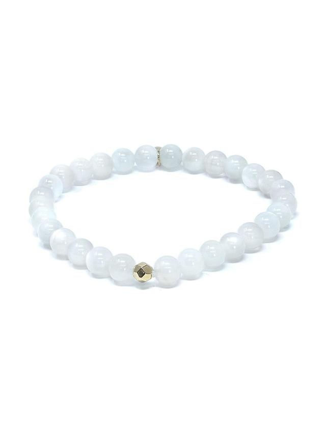 Womens Bohme 14K Yellow Gold & Moonstone Beaded Bracelet Product Image