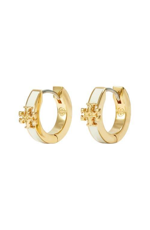 Tory Burch Kira Enamel Huggie Earrings Product Image