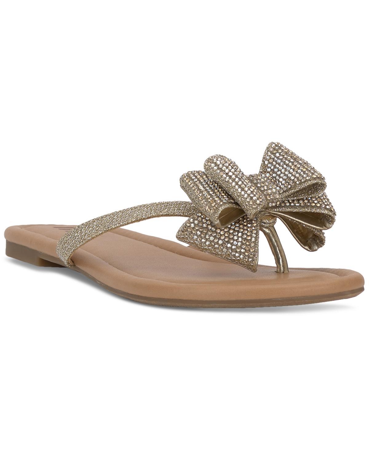 I.n.c. International Concepts Womens Mabae Bow Flat Sandals, Created for Macys - Pearl Product Image