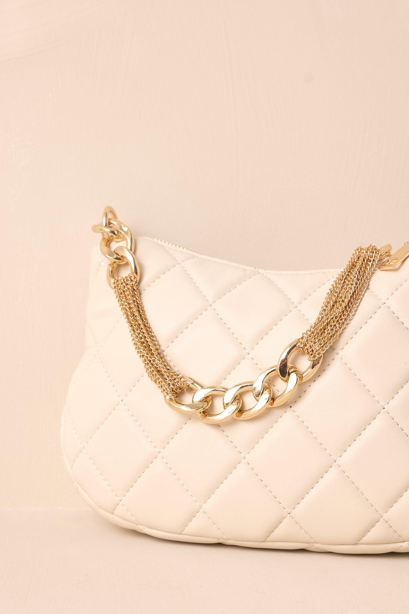 I'm Yours Tonight Ivory Quilted Handbag Product Image