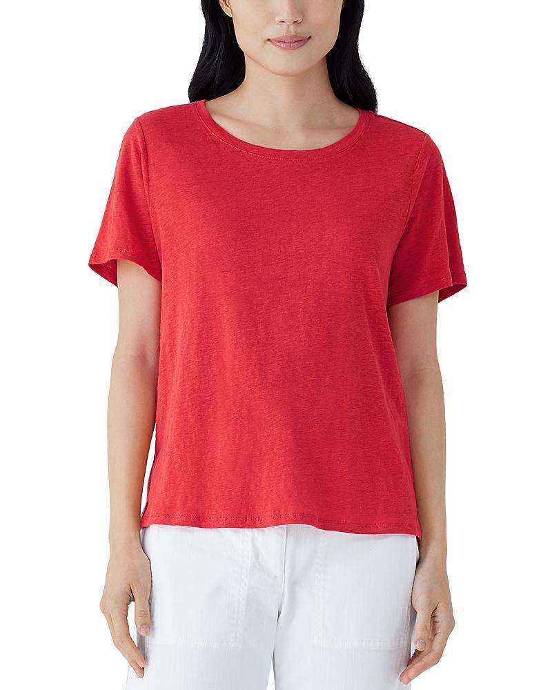 Eileen Fisher Crew Neck Short Sleeve Tee Women's Clothing Product Image