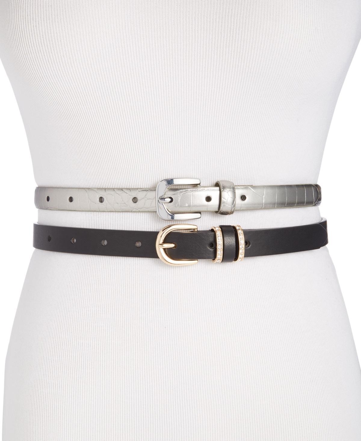 I.n.c. International Concepts Womens 2-Pc. Faux-Leather Belt Set, Created for Macys Product Image