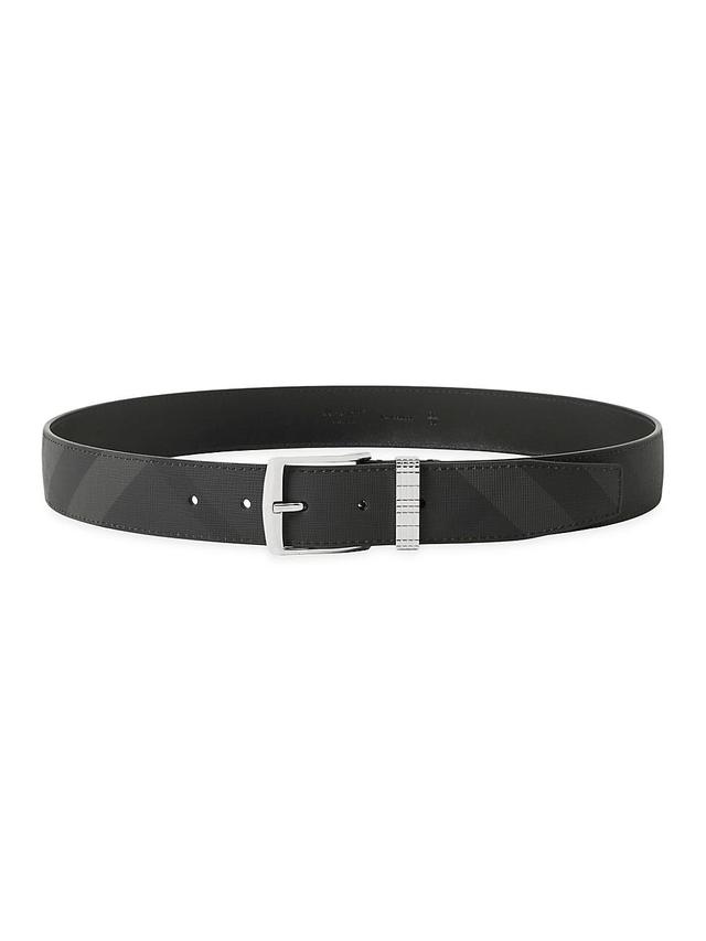 Mens Vintage Check Leather-Lined Belt Product Image