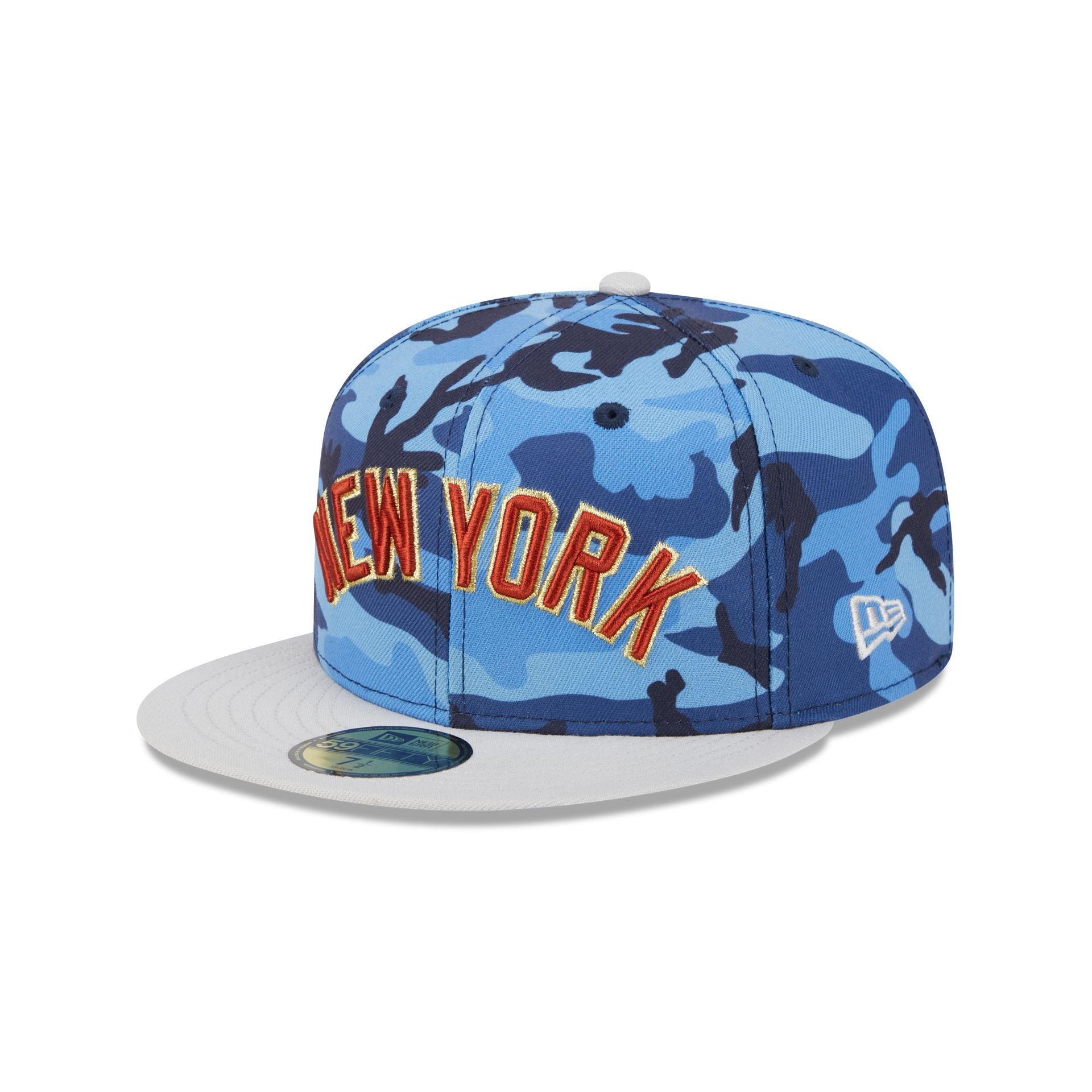 New York Yankees Blue Camo 59FIFTY Fitted Hat Male Product Image