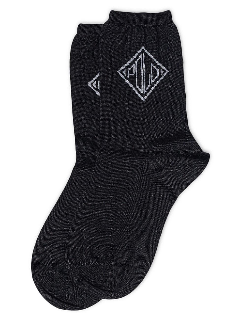 Womens Deco Polo Cashmere & Silk-Blend Calf Socks Product Image