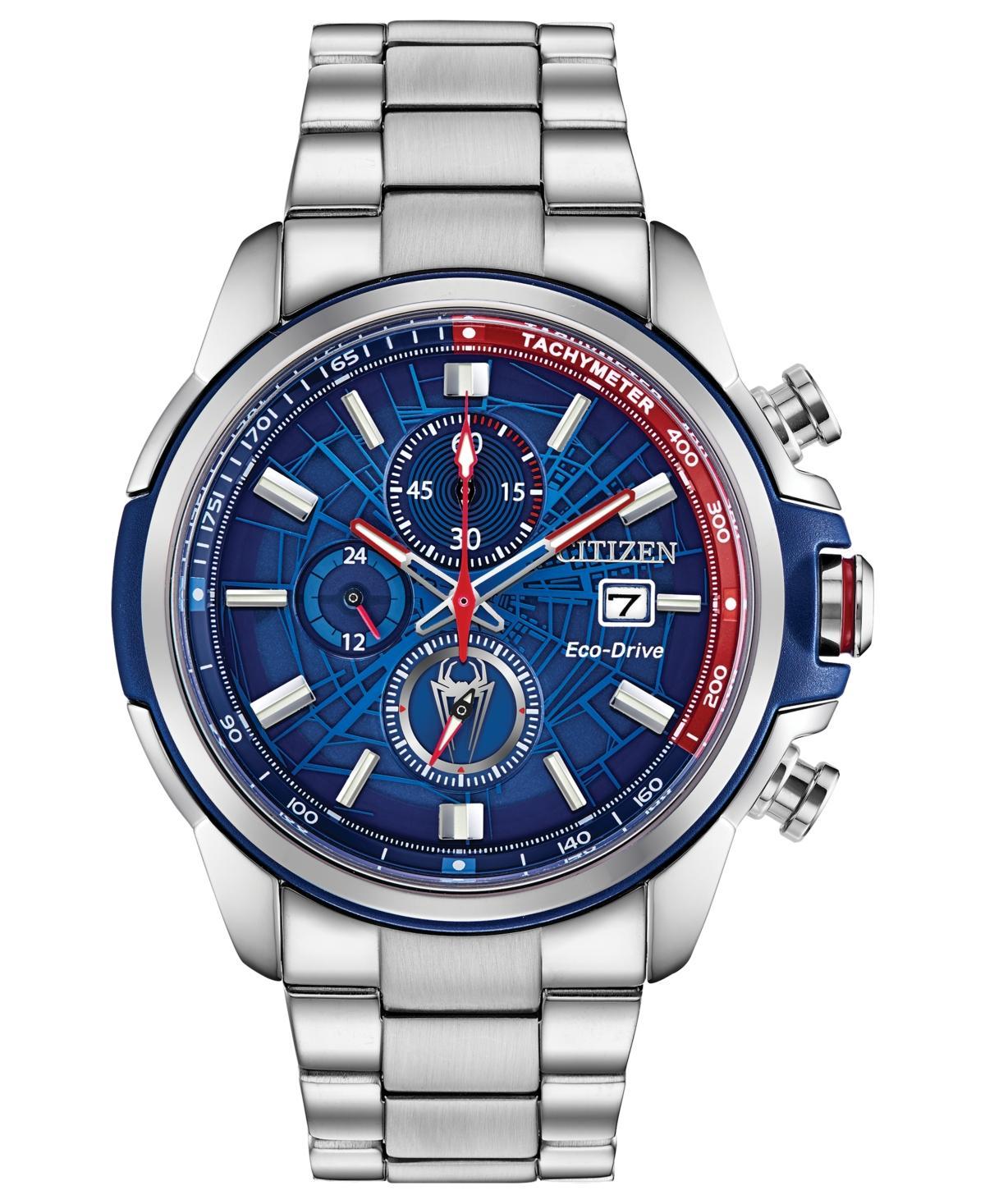 Marvel Spider-Man Mens Chronograph Watch by Citizen Silvertone Product Image