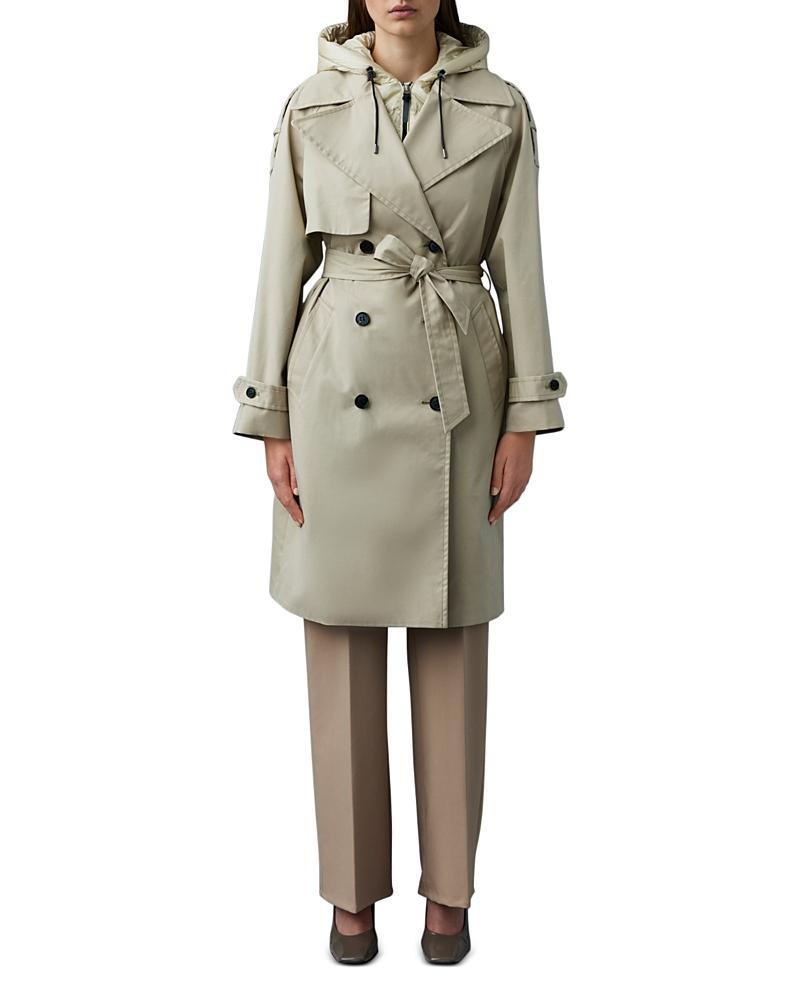 Womens Trisha Hooded Trench Coat Product Image