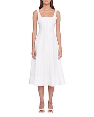 Womens Wells Cotton Poplin A-Line Midi-Dress Product Image