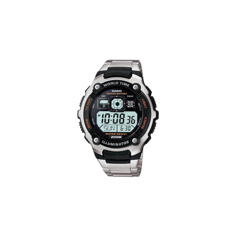 Casio Mens 10 Year Battery Stainless Steel Digital Watch AE2000WD-1AV) Product Image