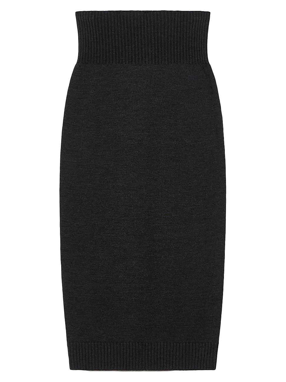 Womens Melk Knit Wool Pencil Skirt product image