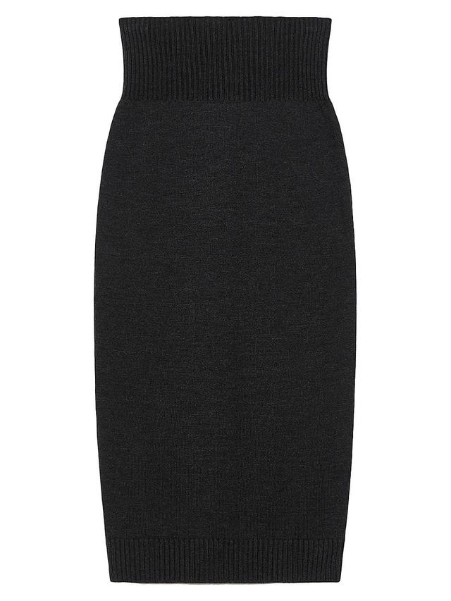 Womens Melk Knit Wool Pencil Skirt Product Image