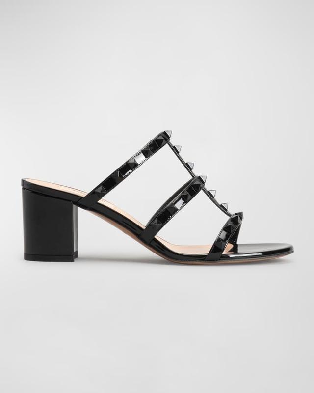 Rockstud Tonal Patent Caged Sandals Product Image