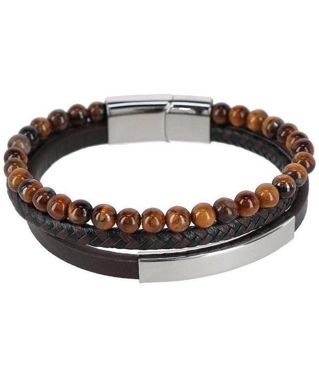 Trafalgar Beaded And Leather 3 Strand Bracelet Product Image