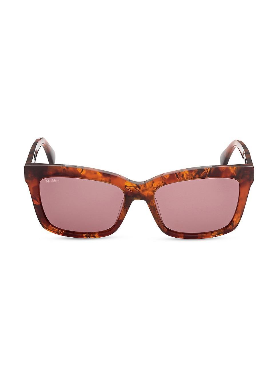 Womens 55MM Rectangular Sunglasses Product Image