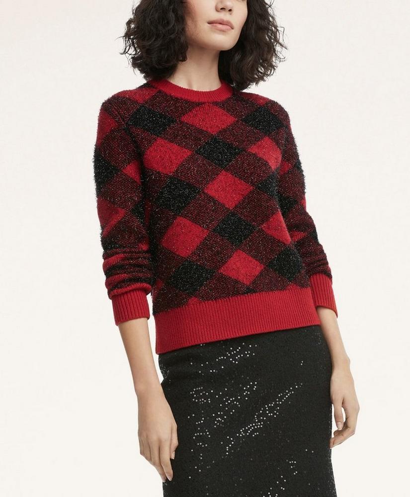 Buffalo Check Jacquard Shine Sweater Product Image