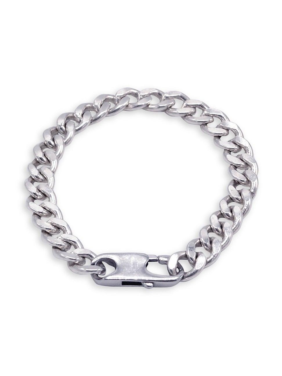 Mens Flatiron Sterling Silver Large Chain Bracelet Product Image