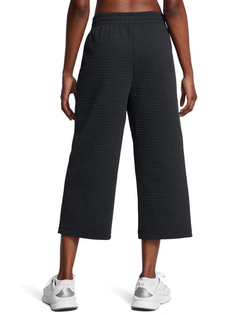 Women's UA Unstoppable Fleece Grid Wide Leg Crop Pants Product Image