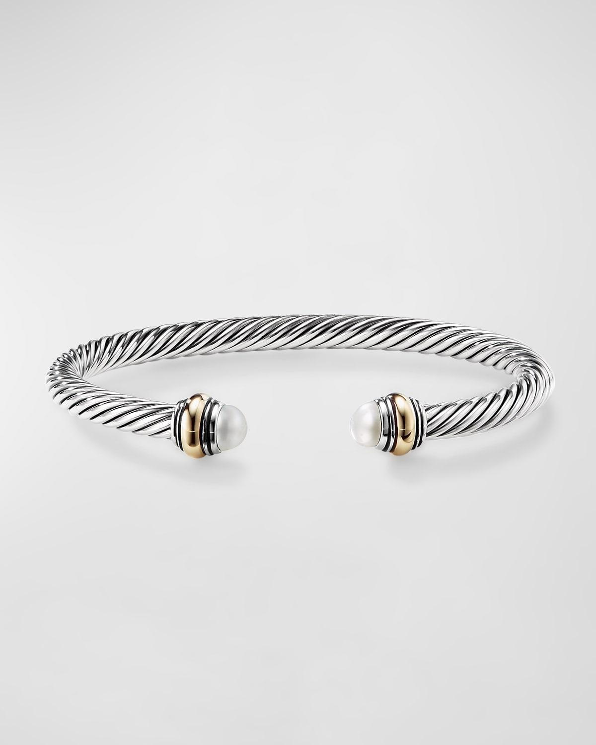 Womens Classic Cable Bracelet In Sterling Silver Product Image