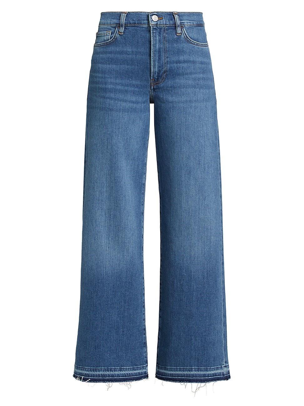 FRAME Le Slim Palazzo Release Hem High Waist Wide Leg Jeans Product Image