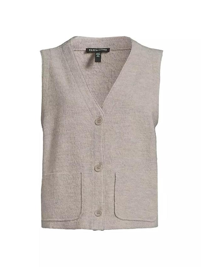 Boiled Wool V-Neck Vest Product Image