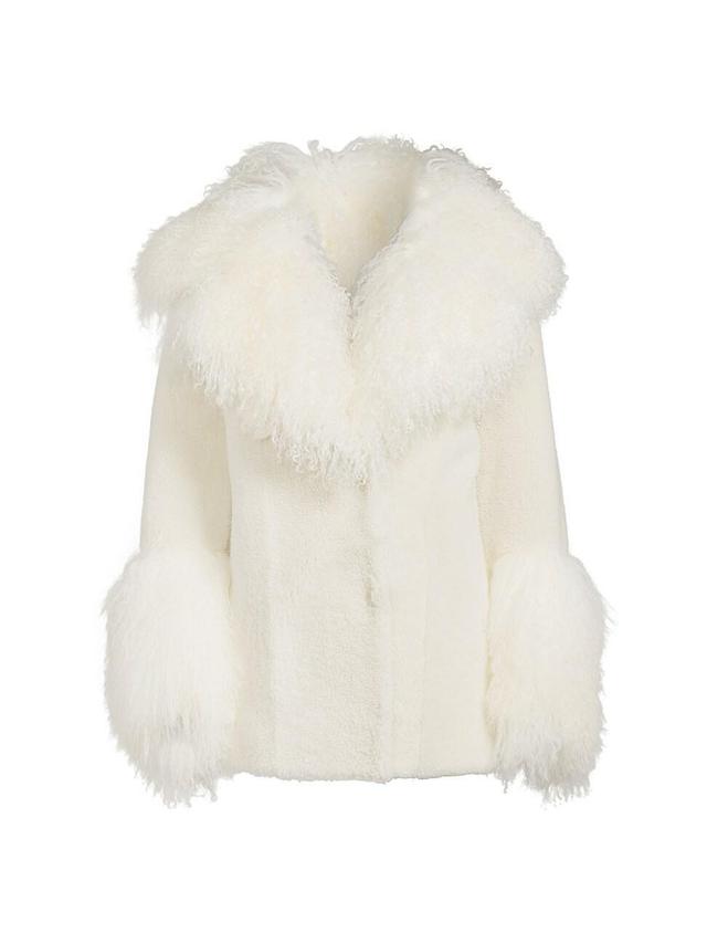 Womens Annalise Lamb Fur Coat Product Image