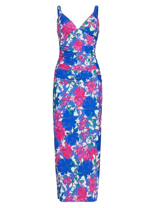 Womens Claudia Floral Jersey Midi Dress Product Image