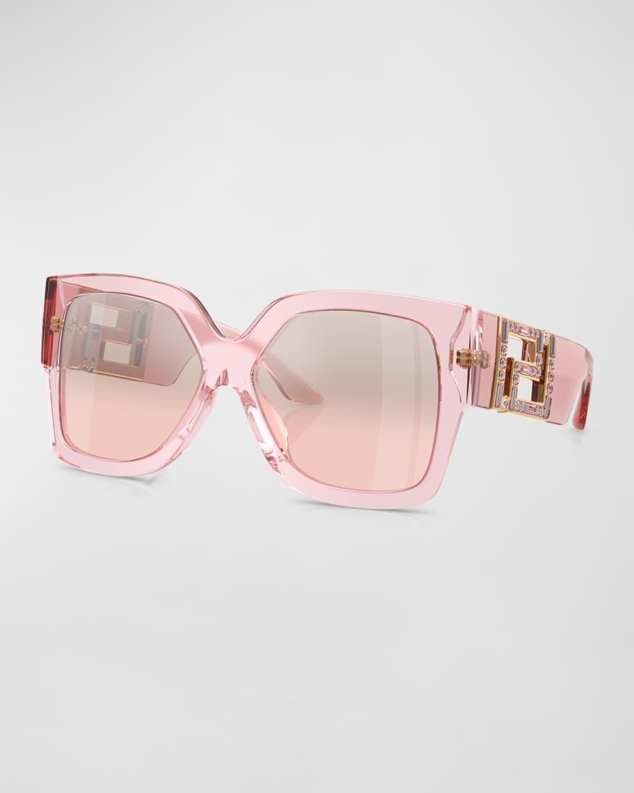 Embellished Greca Acetate Rectangle Sunglasses  Product Image