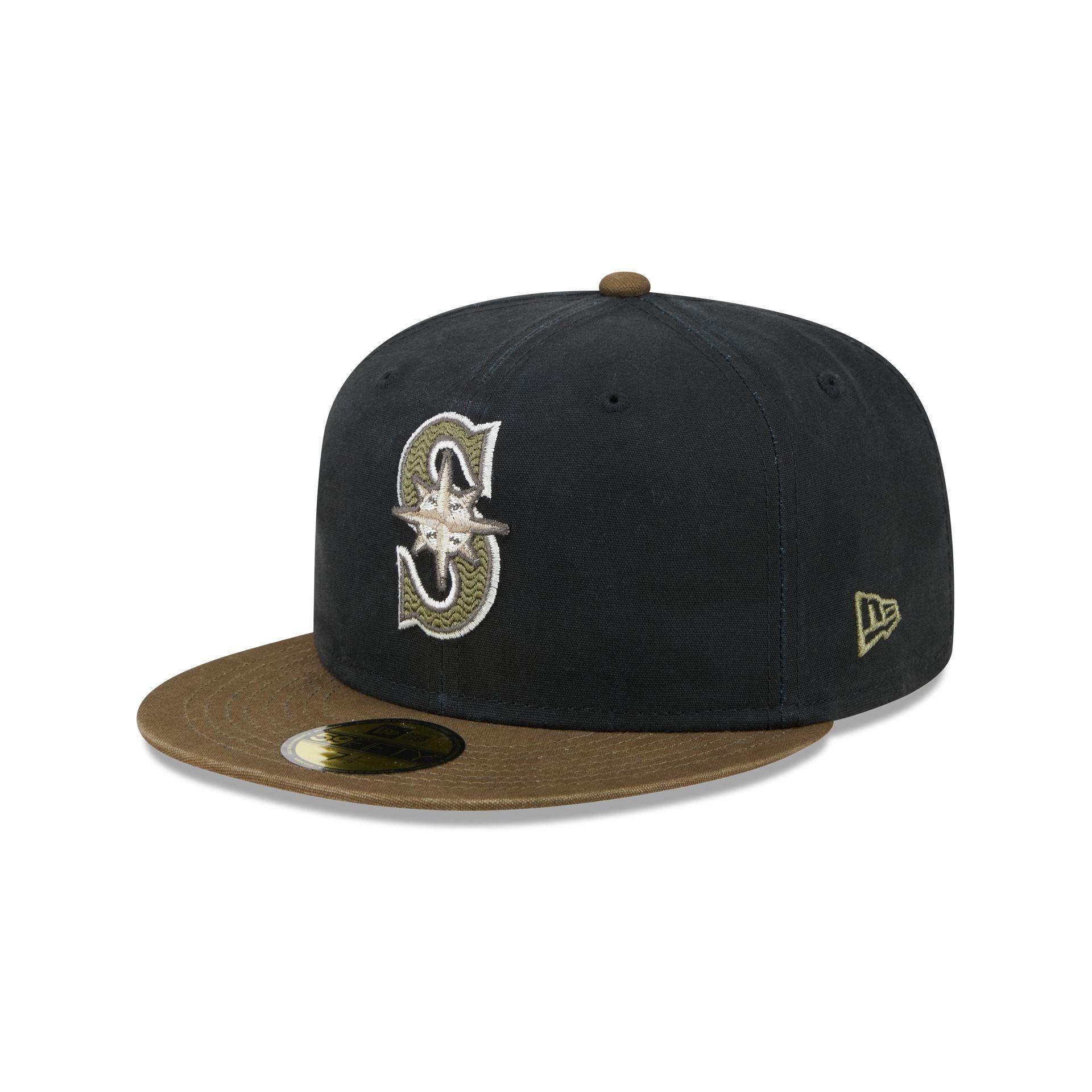 Seattle Mariners Quilted Logo 59FIFTY Fitted Hat Male Product Image