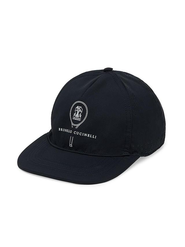 Mens Lightweight Techno Fabric Cap with Tennis Print Product Image