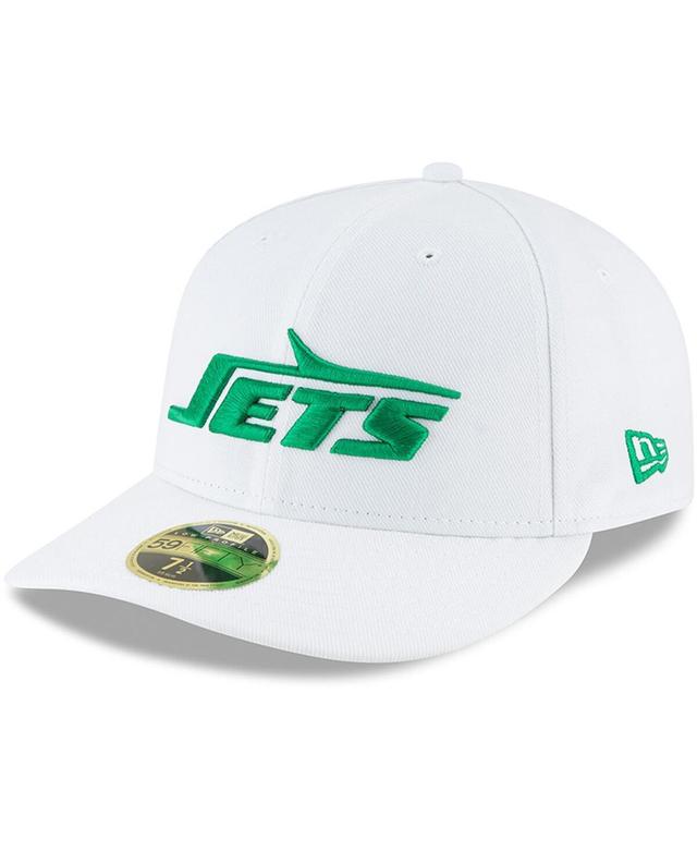 Mens New Era White New York Jets Omaha Low Profile 59FIFTY Fitted Hat Product Image