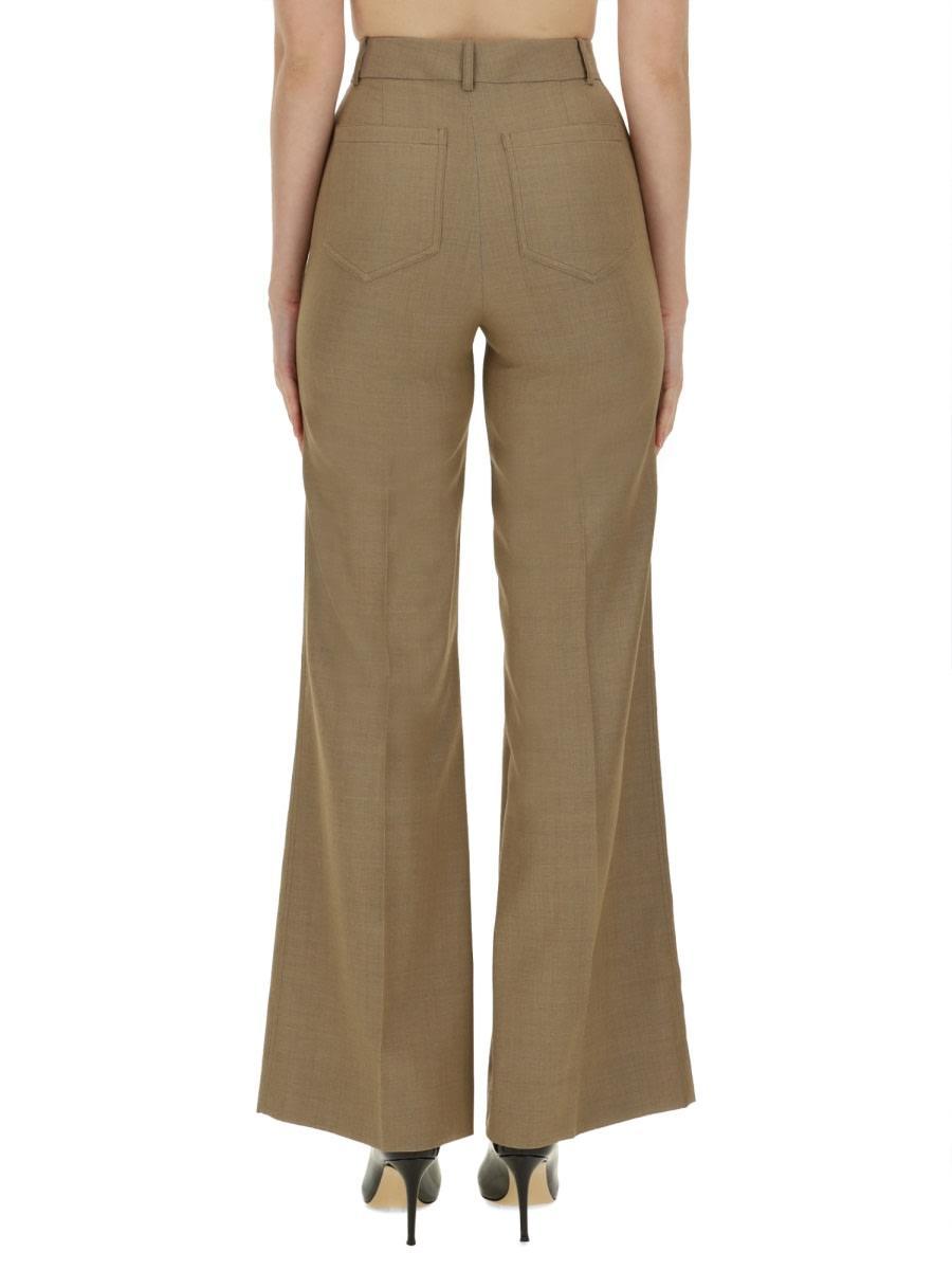 Alina Wool Wide-leg Pants In Beige Product Image