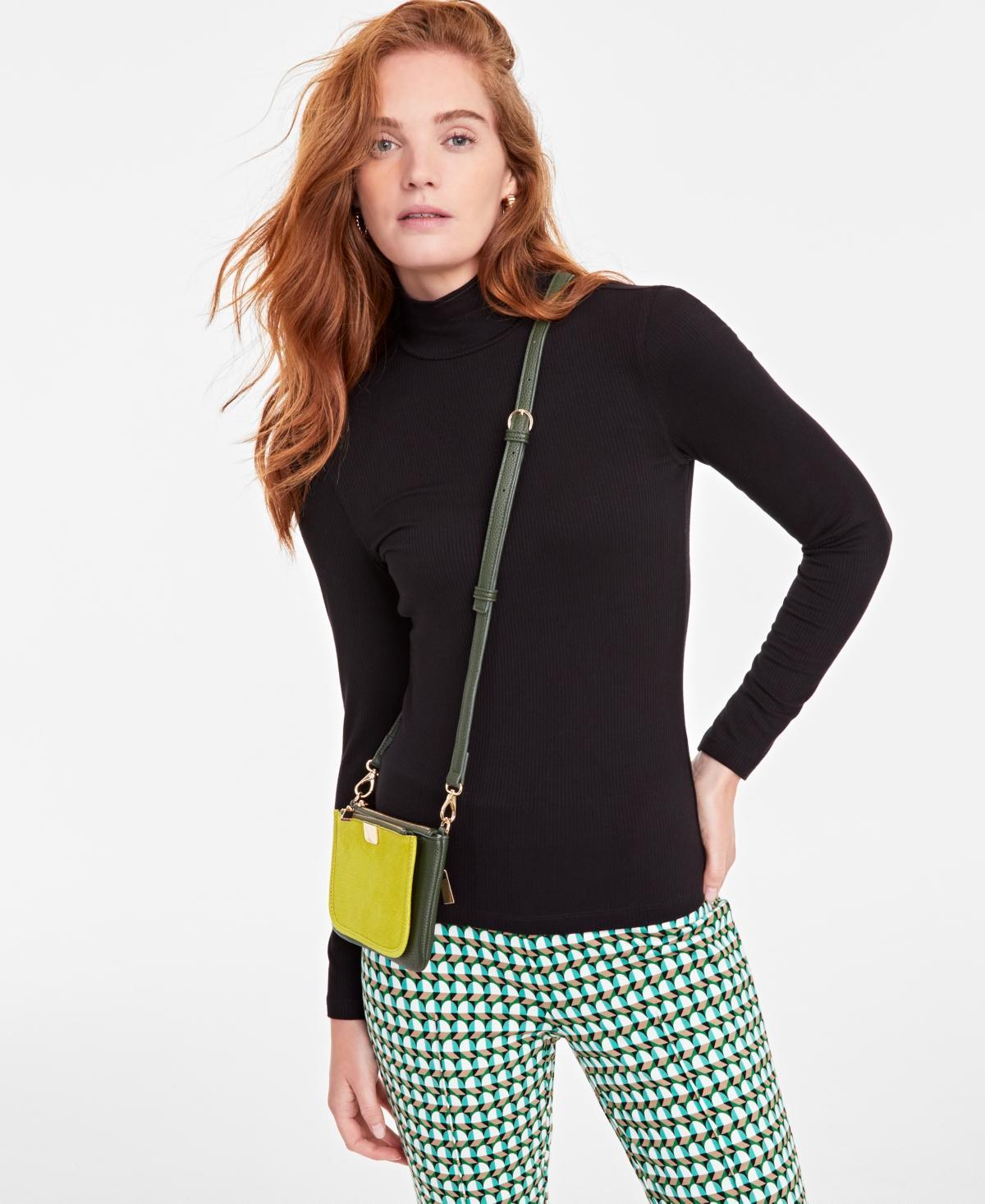 On 34th Womens Ribbed Mock Neck Long-Sleeve Top, Created for Macys Product Image