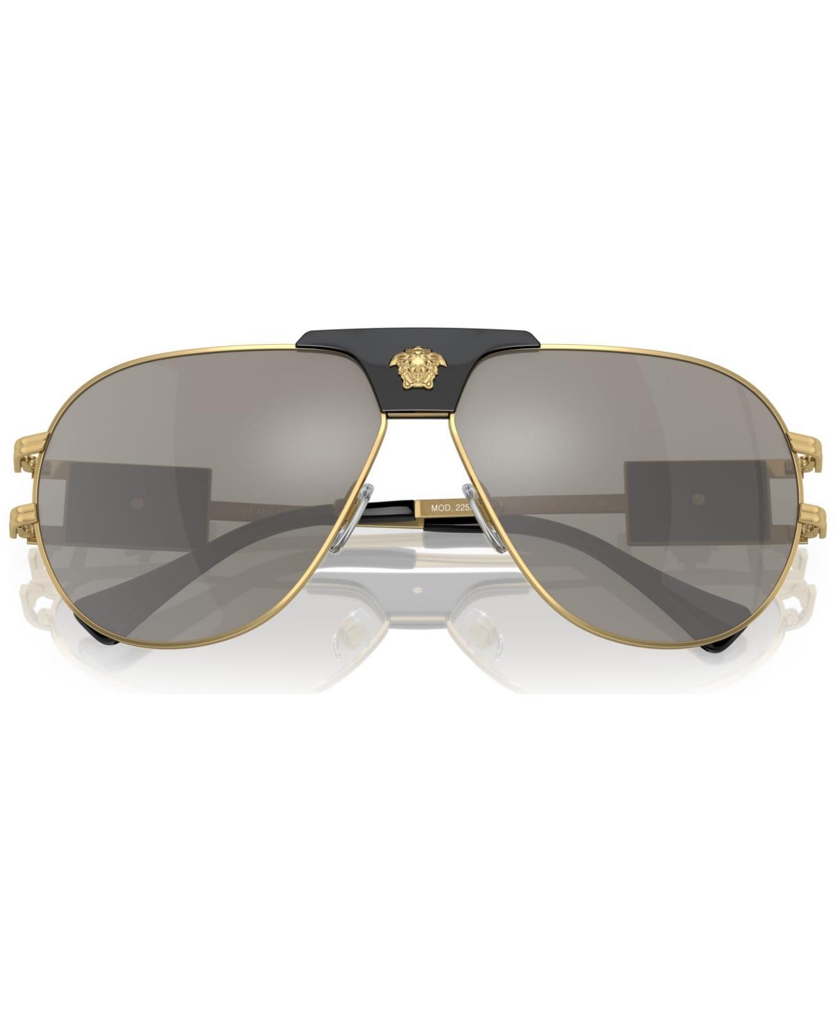 VERSACE Eyewear Avitor Frame Sunglasses In Gold Product Image