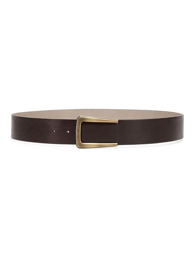 Womens Vintage Effect Leather Belt Product Image